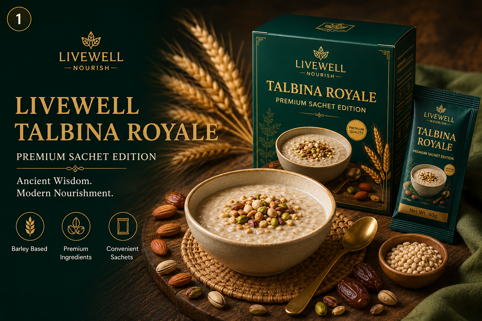 Barley used in Livewell Talbina